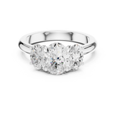 3 Stone Oval Ring